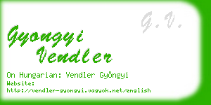 gyongyi vendler business card